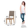 Conjunto Mesa de Jantar Vértice com Vidro e 4 Cadeiras Milla Henn - Nature/off White/amendoa - 3
