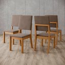Ver imagem 4 de Conjunto Mesa de Jantar Vértice com Vidro e 4 Cadeiras Milla Henn - Nature/off White/amendoa