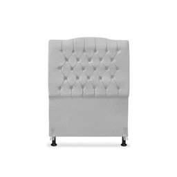 Cabeceira de Cama Box Solteiro 90 Cm Dunas - Veludo Cinza. - 2