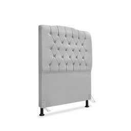 Cabeceira de Cama Box Solteiro 90 Cm Dunas - Veludo Cinza. - 1