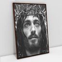 Ver imagem 1 de Quadro Decorativo Rei Jesus em Tela Canvas Tacolado Moldura Flutuante 4,5cm Madeira 80 X 120cm