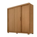 Ver imagem 2 de Guarda Roupa Casal Confort 3 Portas de Correr 4 Gavetas Marrom/Cinamomo