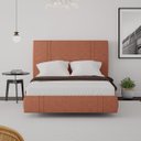 Ver imagem 7 de Cama Moderna Aspen Casal Box com Cabeceira Estofada Base Flutuante Pu Telha G99 - Gran Belo