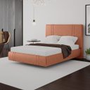 Ver imagem 1 de Cama Moderna Aspen Casal Box com Cabeceira Estofada Base Flutuante Pu Telha G99 - Gran Belo