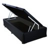 Cama(Baú Solteiro+Colchão D33) 88x188x20 Sintético Preto - 5