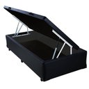 Ver imagem 5 de Cama(Baú Solteiro+Colchão D33) 88x188x20 Sintético Preto