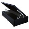 Cama(Baú Solteiro+Colchão D33) 88x188x20 Sintético Preto - 4