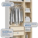 Ver imagem 6 de Guarda-Roupa 3 Portas 103,4cm x 217cm Infinity Branco/Pistache Line