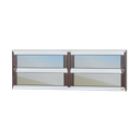 Ver imagem 1 de Basculante Alumínio 2 Seções 40 x 240 Elite V.Refl.Mix Corten Brimak