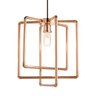 PENDENTE KLAXON J.WILKINSON TUBULAR MODERNO QUADRADO RETANGULAR COR COBRE 39 CM X 40 CM X 39 - 1