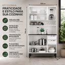 Ver imagem 2 de Kit Cozinha Pratika 6 Portas 3 Vidros 2 Gavetas