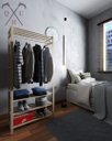 Ver imagem 5 de Roupeiro Guardar Roupa 170cm Bermudas Estilo Industrial Moderno Technox