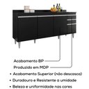 Ver imagem 4 de Balcao com Tampo 4 Portas 2 Gavetas 180 cm BP Agatha Preto Eratto Moveis