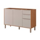 Ver imagem 1 de Módulo Cozinha Mgm Divina Balcão C/ 3 Portas e 2 Gavetas S/tampo 120cm Freijo/off White-mgm