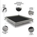 Ver imagem 3 de Cama Queen Base Box 158x198cm Pés de Ferro Cold P02 Veludo Cinza - Mpozenato