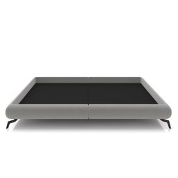 Cama Queen Base Box 158x198cm Pés de Ferro Cold P02 Veludo Cinza - Mpozenato - 5