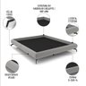 Cama Queen Base Box 158x198cm Pés de Ferro Cold P02 Veludo Cinza - Mpozenato - 3