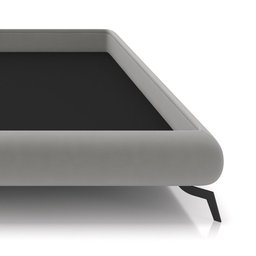 Cama Queen Base Box 158x198cm Pés de Ferro Cold P02 Veludo Cinza - Mpozenato - 6