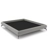 Cama Queen Base Box 158x198cm Pés de Ferro Cold P02 Veludo Cinza - Mpozenato - 1