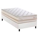 Ver imagem 1 de Conjunto Box Solteiro: Colchão Molas Herval Maxspring Real + Base Crc Corano White (88x188)