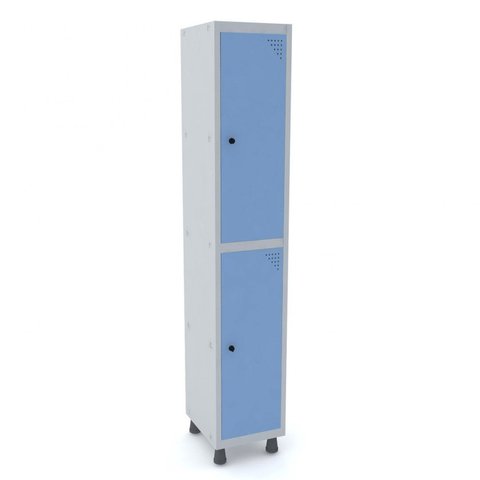 Armário Guarda Volume Locker Roupeiro 2 Portas Aço Grp 501/2 Azul