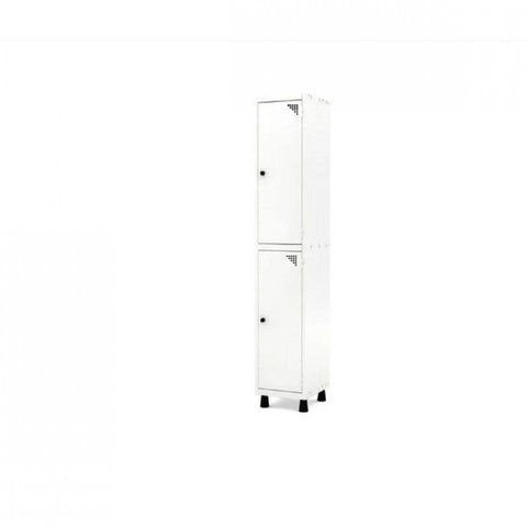 Armário Guarda Volume Locker Roupeiro 2 Portas Aço Grp 501/2 Branco