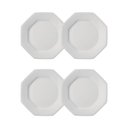 Ver imagem 1 de Jogo 4 Pratos de Sobremesa Prisma Brancos 20,5 Cm Porcelana Schmidt