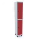 Ver imagem 1 de Armário Locker Guarda-Volume 2 Portas Aço Grp 501/2 Vermelho