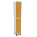 Ver imagem 1 de Armário Guarda Volume Locker Roupeiro 2 Portas Aço Grp 501/2 Laranja