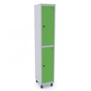 Ver imagem 1 de Armário Guarda Volume Locker Roupeiro 2 Portas Aço Grp 501/2 Cinza/Azul Del Rey