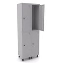 Ver imagem 1 de Armário Locker Guarda-Volume 4 Portas Aço Grp 502/4 Cinza