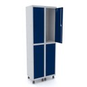 Ver imagem 1 de Armário Locker Guarda-Volume 4 Portas Aço Grp 502/4 Azul