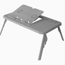 Ver imagem 1 de Mesa Dobrável para Notebook com Cooler Usb e Suporte - Cinza