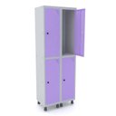 Ver imagem 1 de Armário Locker Guarda-Volume 4 Portas Aço Grp 502/4 Cinza
