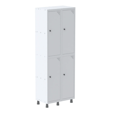 Armário Locker Guarda-Volume 4 Portas Aço Grp 502/4 Branco