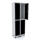 Ver imagem 1 de Armário Locker Guarda-Volume 4 Portas Aço Grp 502/4 Preto