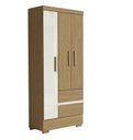 Ver imagem 3 de Guarda Roupa Coimbra 3 Portas 2 Gavetas Atacama Off White - Aramóveis