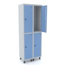 Ver imagem 1 de Armário Locker Guarda-Volume 4 Portas Aço Grp 502/4 Azul