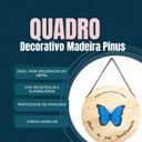 Ver imagem 3 de 10 U Quadros Decorativos Sala Quarto Madeira Mosaico 28x28 Cor:borboletanatural