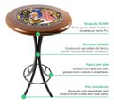 Ver imagem 4 de Conjunto Mesa Bistrô Alta Redonda 60cm + 2 Banquetas Bar Varanda - Go Hard Or Go Home - Natural