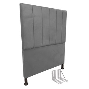 Cabeceira de Cama Box Viúva + Frame 130cm Estofada Laura Ct