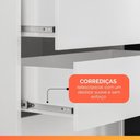 Ver imagem 7 de Guarda Roupas Casal Ripado com Espelho 2 Portas de Correr 4 Gavetas Vitta Branco