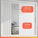 Ver imagem 6 de Guarda Roupas Casal Ripado com Espelho 2 Portas de Correr 4 Gavetas Vitta Branco