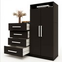 Ver imagem 5 de Cômoda Paris 2 Portas 4 Gavetas - Panorama Móveis