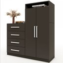 Ver imagem 2 de Cômoda Paris 2 Portas 4 Gavetas - Panorama Móveis