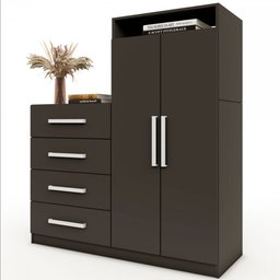 Cômoda Paris 2 Portas 4 Gavetas - Panorama Móveis - 2 Cômoda Paris 2 Portas 4 Gavetas - Panorama Móveis - 2