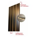 Ver imagem 4 de 10 Painel MDF Placa Madeira Ripada Preto Revestimento de Parede 53x15cm