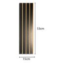 Ver imagem 3 de 10 Painel MDF Placa Madeira Ripada Preto Revestimento de Parede 53x15cm