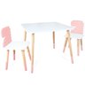 Kit Mesa Dinossauro Infantil com 2 Cadeiras - Rosa Bebê - 1