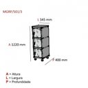 Ver imagem 3 de Armário Guarda Volume Locker Roupeiro 3 Portas Aço GRP 501/3 